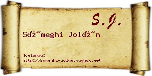 Sümeghi Jolán névjegykártya